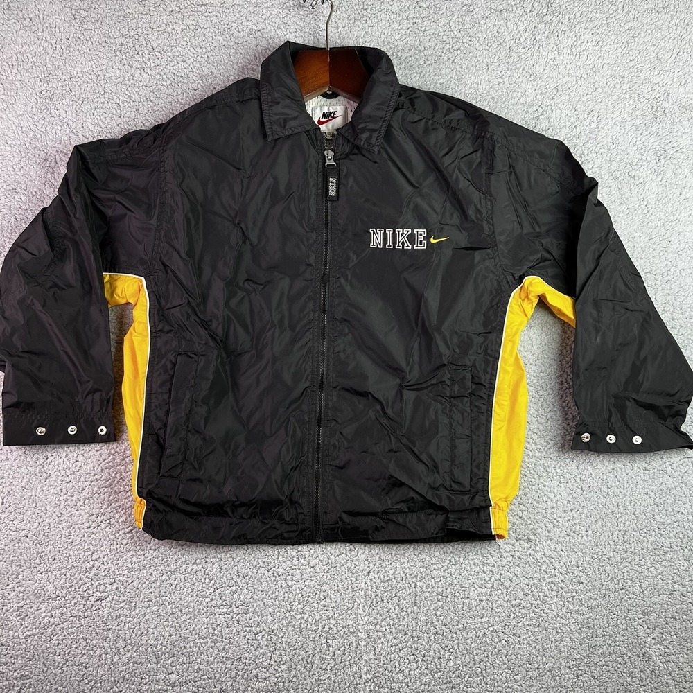 VTG Nike Jacket Youth Boys Size M [10/12] Full Zip Mesh Lined Windbreaker